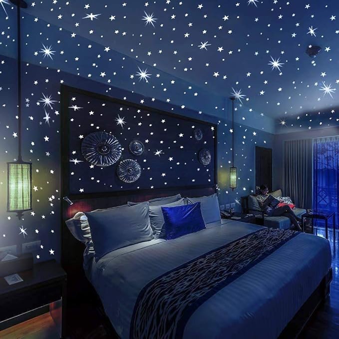 Buy On D Wall 332 Realistic Glow In The Dark Stars Dots 3d Wall Stickers For Kids Bedroom Gift Beautiful Glowing Wall Decals Online At Low Prices In India Amazon In