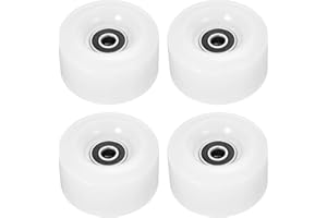 M METERXITY 4 Pack Roller Skate Wheels - Quad Skates Accessories with Bearings, Durable Wear-Resistant PU Wheels, Apply to Skating (32 x 58mm, White)
