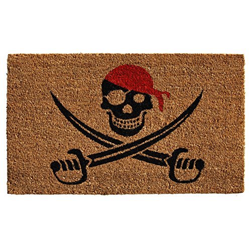 Home & More 121211729 Pirate Doormat, 17" x 29" x 0.60", Multicolor