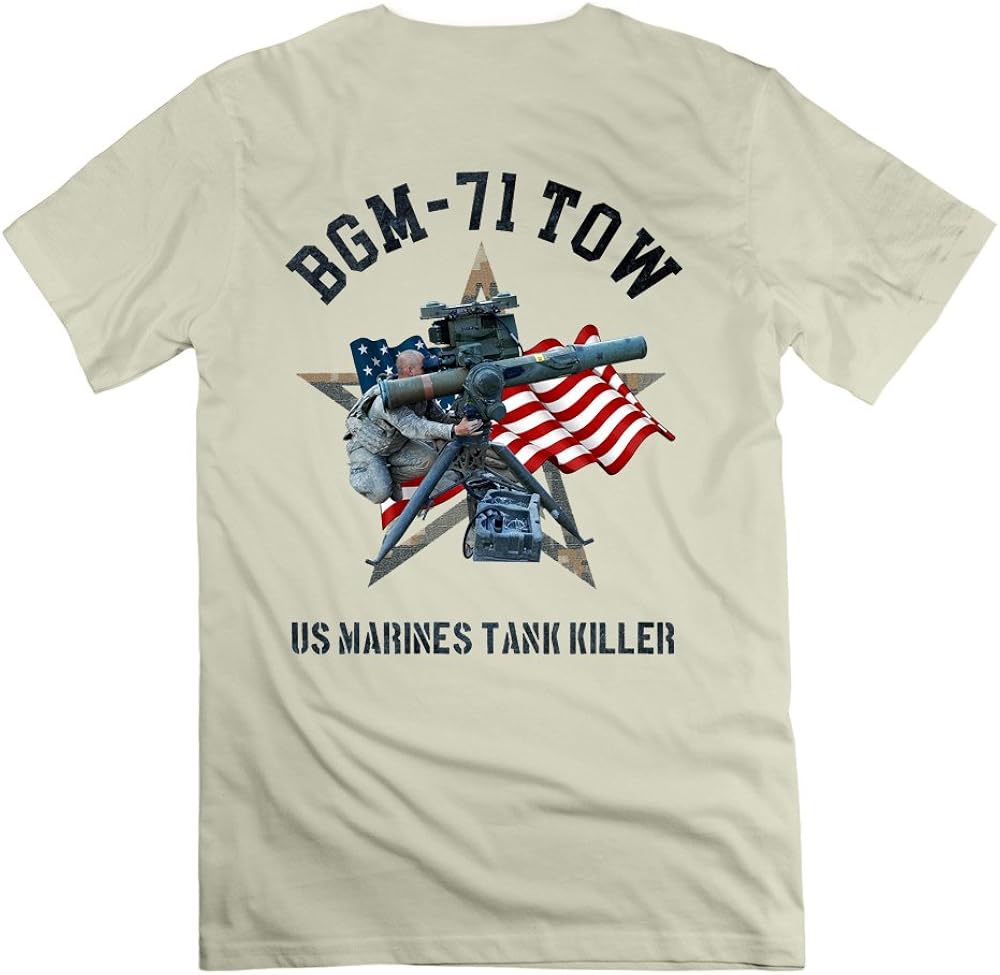 NIWAHO Personalized United States Army T Shirts Print BGM71 Tow for
