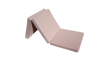 Natalia Spzoo NOTBETT, GÄSTEBETT, SCHLAFSESSEL, KLAPPMATRATZE, FALTMATRATZE Möbelstoffbezug 195x65x8 cm (Beige 1009)