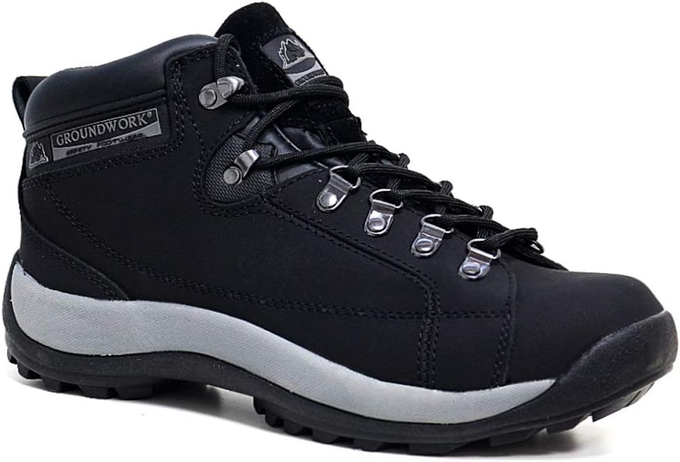Mens Leather Uppers Smart/Casual Lace up Steel Toe Cap Safety Boots