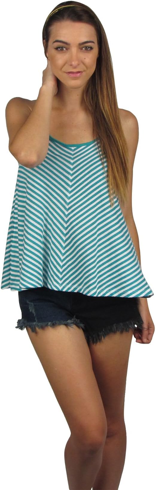 599fashion Striped Flared Tank Top at Amazon Women’s Clothing store