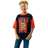 Five Nights At Freddy's Game Over Crew Neck Short Sleeve Boy's Colorblock T-Shirt