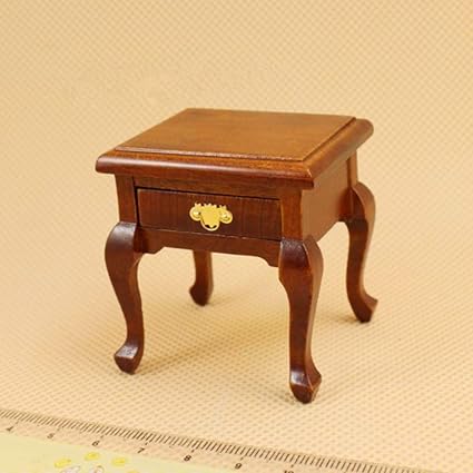 RONSHIN Mini Bedside Table Furniture Accessories for 1:12 Doll