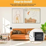 ADERTOS 3 Pack Brush Wall Plate Cable Passthrough Black Wall Plate view 6