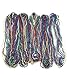 Oojami 72 Necklace 33 inch 07mm Metallic Multi Colors Mardi Gras Beads Beaded Necklace with Beer Cups