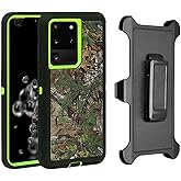 Fastsun Galaxy S22 Ultra Defender Case, Camo Designed Protective Defender Shockproof Hybrid Case Dual Layer Design Hard Cover Designed for Samsung Galaxy S22 Ultra (Clip+Camo Green Tree)