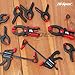 Hi-Spec 10 Piece Mini Quick Clamp Set Including 2 x Bar Clamps with Spreader, 2x Quick Releasing Ratchet Clamps & 6 x Spring Clamps