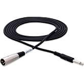 Hosa PXM-102 Unbalanced Interconnect, 1/4" TS to XLR3M, 2 Feet