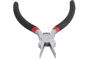 Focket Flat Nose Pliers, 1mm Thin Smooth Jaw Jewelry Pliers, Wide Flat Nose with Non Slip Grip for Bending Metal Wires Electr