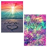 UPINS 2 Pack 5D DIY Diamond Painting by Number Kits(12X16inch/30X40CM)