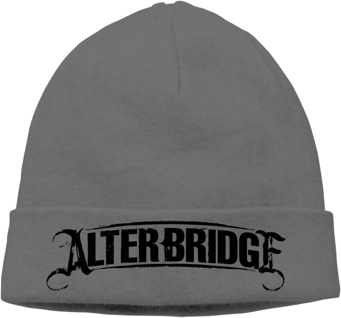 VAbBUQBWUQ Alter Bridge Logo Cable Knit Skull Caps Thick Soft & Warm Winter Beanie Hats for Women & Men Cotton Hat Unisex Cap