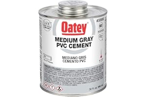 Oatey 30886 PVC Medium Cement, 32 oz, Gray