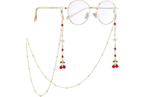 COSUCOS Stylish Eyeglass Chain for Women - Glasses Holder Chain with Tassel for Eyewear Retainer Strap Preventing Glasses Loss