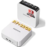 GEEKOM A7 Mini PC,Ryzen 7 7730U(Low Power) 32GB RAM &amp;500GB SSD(Expandable) | Business Efficiency(15W TDP) Up to 64GB RAM and 4TB SSD, Agentic AI Desktop for Creator&amp;Office,SD,2xUSB-C, 3-Year Coverage