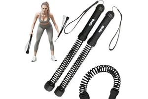 Ocdin Portable Ropeless Battle Ropes for Home Gym, 2 Sticks Cordless Training Rope for Low-Impact Cardio Training