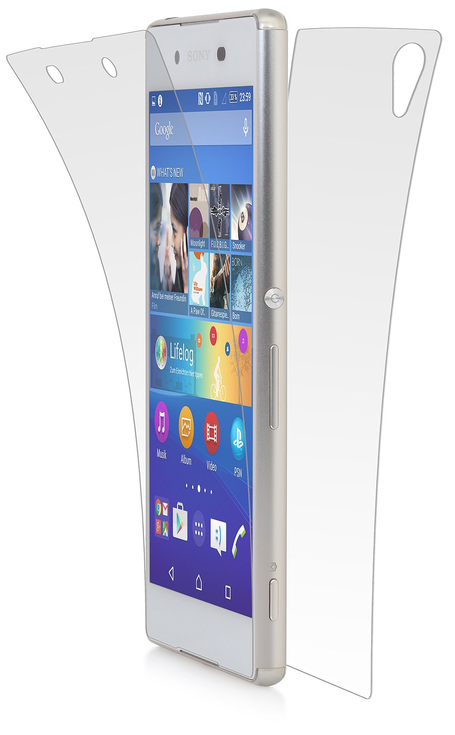 StilGut Tempered Glass Screen Protector (Front and Back) for Sony Xperia Z3 + (Z3 Plus, Z4)