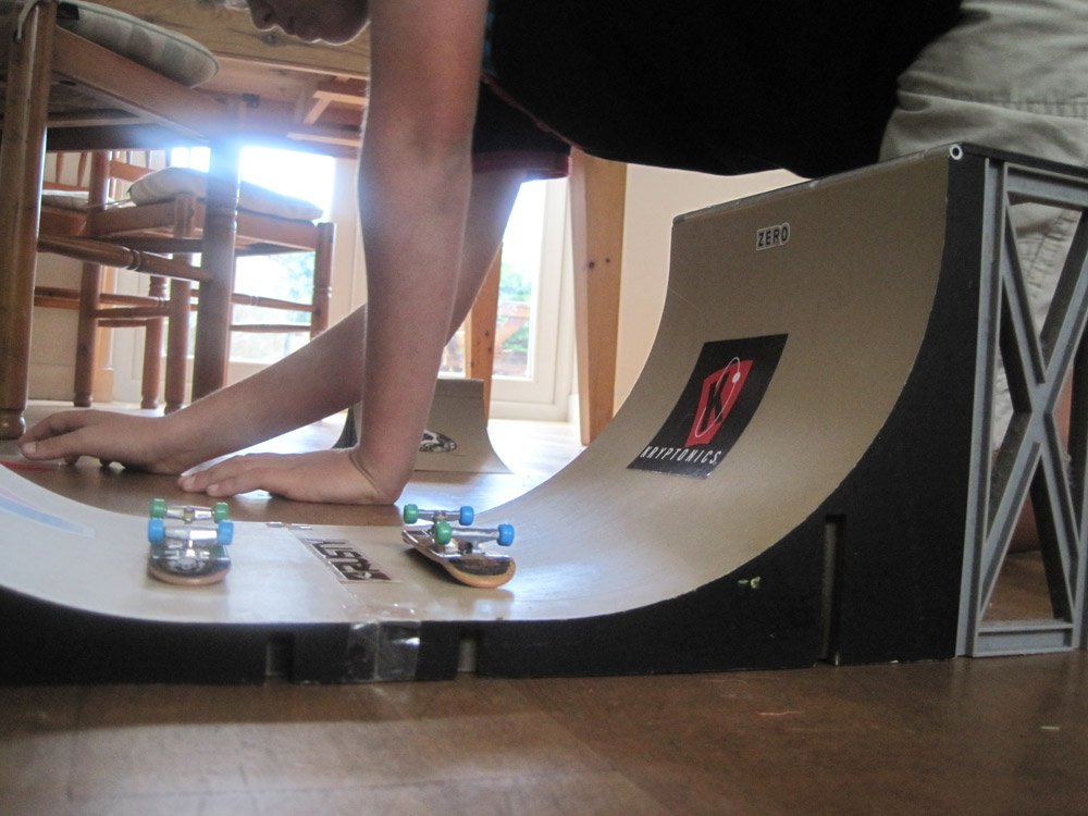 Tech Deck Half Pipe Vert Ramp with Exclusive World Industries 96mm