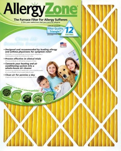 AllergyZone AZ14251 Air Filter for Allergy Sufferers, 14 x 25 x 1"