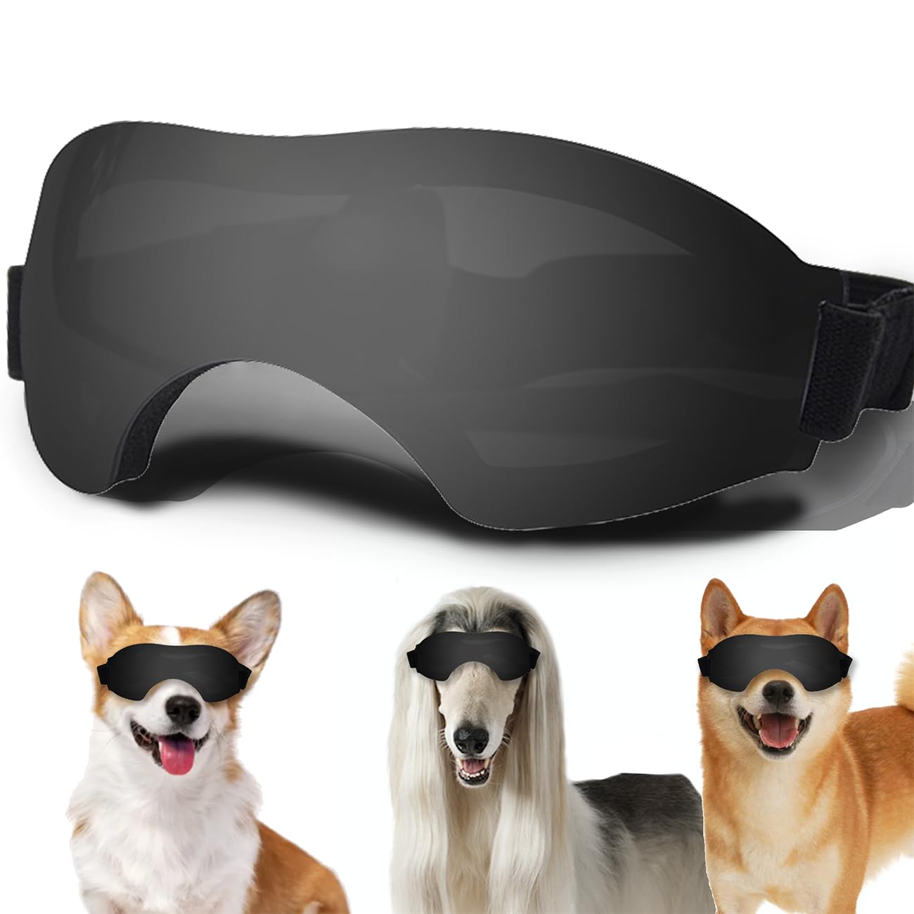 Comfort Canine Sunglasses - Medium Dog Goggles with Adjustable Strap, UV Protection for Dogs' Eyes