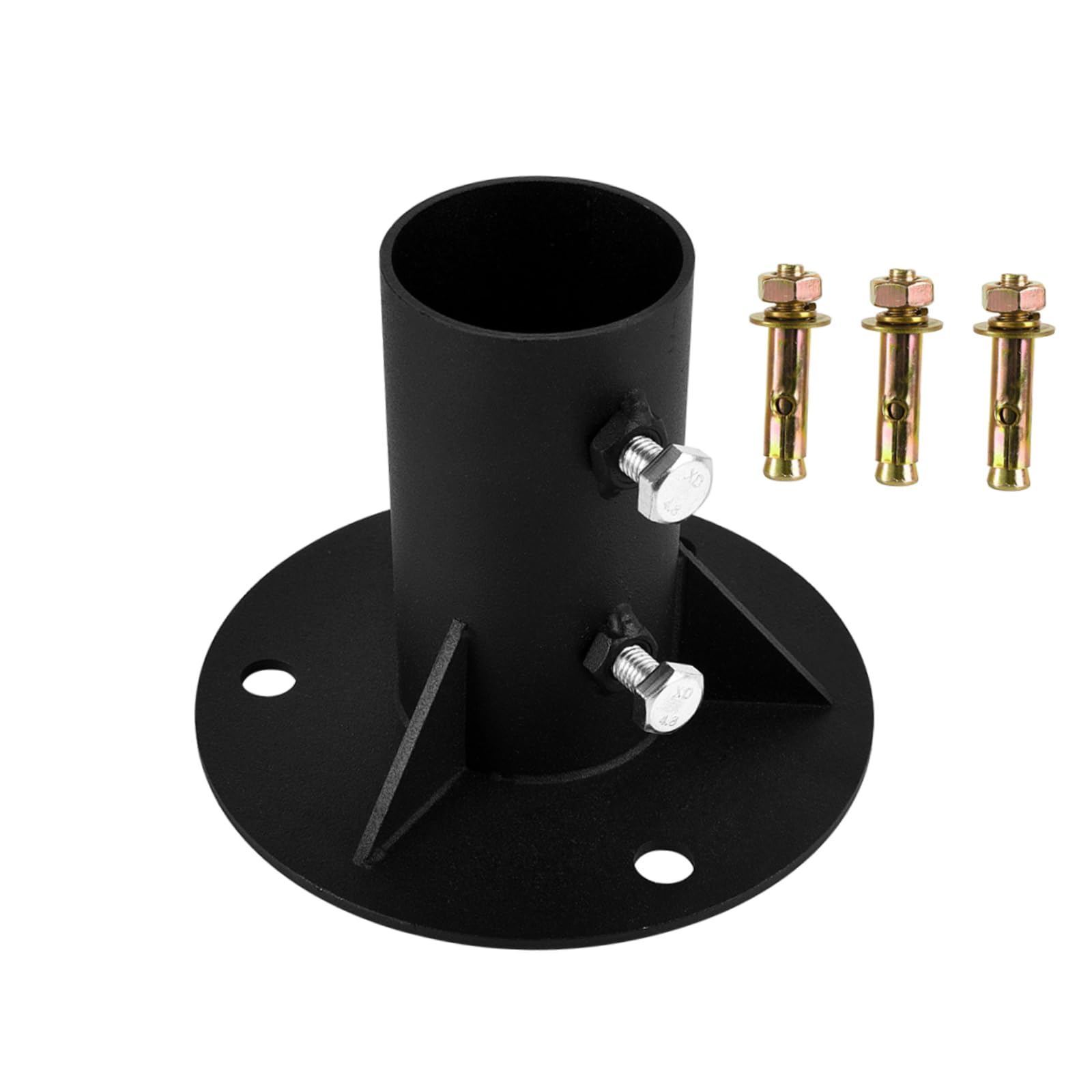 52mm Post Base, Heavy Duty Fence Mailbox Flagpole Mount Base, Pool Ladder Fixing Post Anchor, Metal Railing Floor Flange Porch Railing Post Holder, Pool Ladder Fixing Flagpole Base