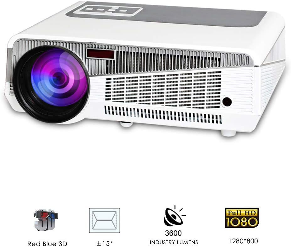 QLPP HD proyector Digital 1080p al Aire Libre Interior 3600 ...