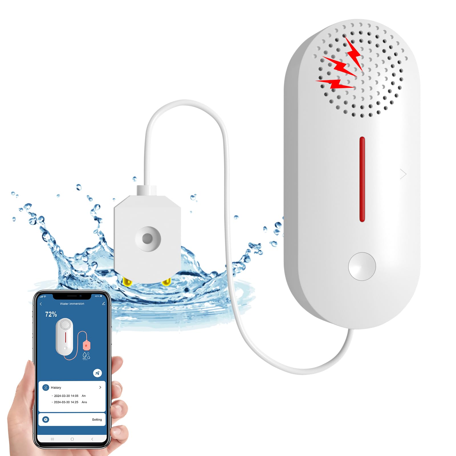 eMylo Water Sensor,Water Detector Alarm Leak