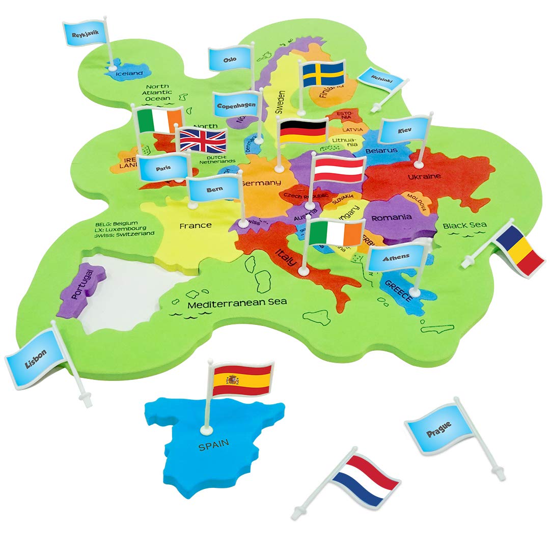 Imagimake Mapology Europe with Capitals - Jigsaw Puzzles for Kids | Educational Toys & Games for Boys & Girls 5 6 7 8 9 10 11 12 Years Old | Gifts for Kids | Presents For Boys