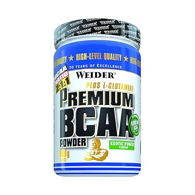 Weider Premium BCAA Polvere 500g – 6g BCAA + Glutammina E B6 – Gusto Exotic Punch