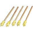 GBSTORE 5 Pcs Air Conditioner Spare Part 6mm Copper Tube OD Filling Access Valve Monodirectional CT-340