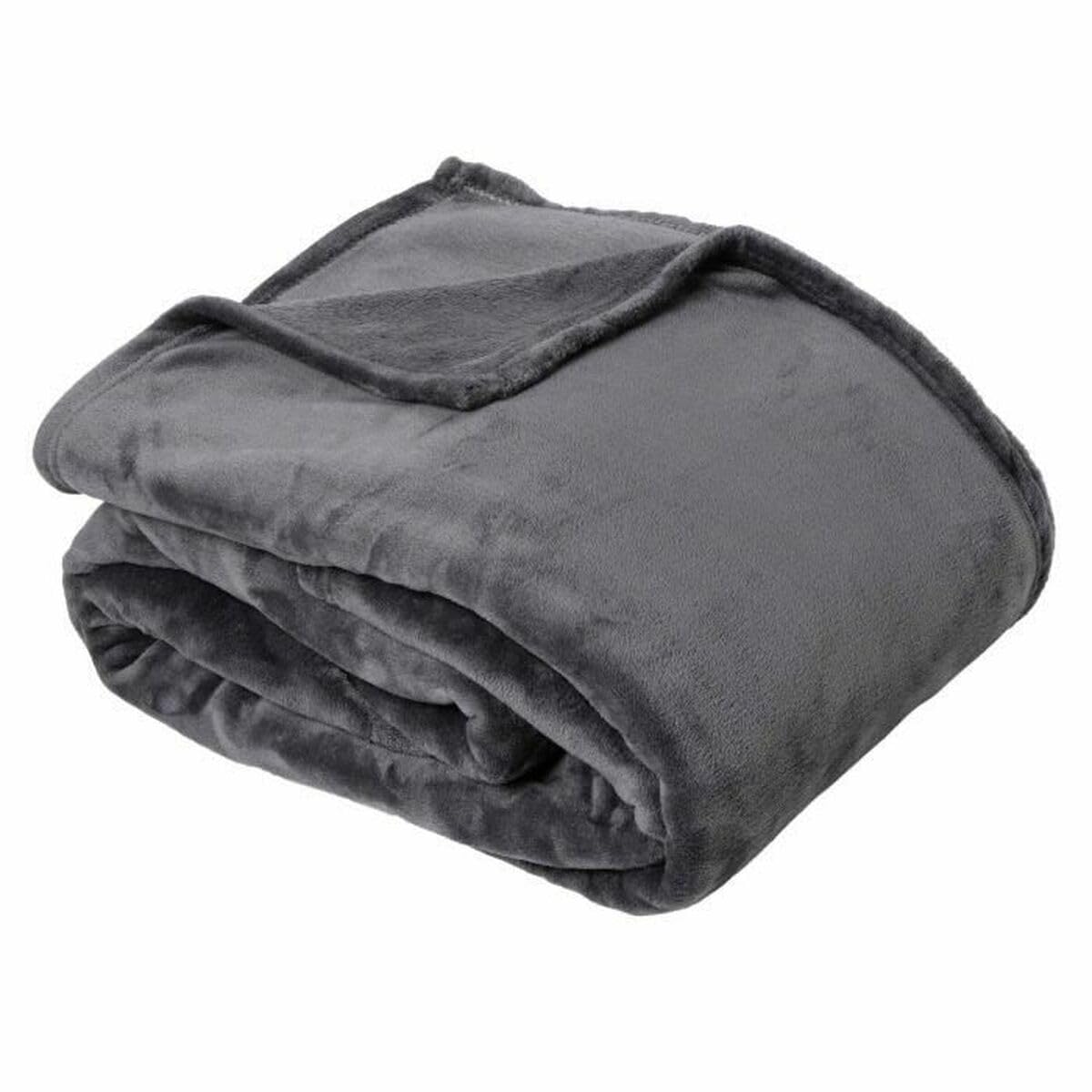 Poyet Motte microflanelle Polyester Blanket Steel, polyester, steel, 170x130x1 cm