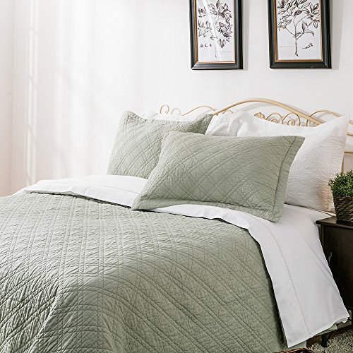 image for Elegant Life Minimal Linen &Cotton King Pillow Sham, Solid Colored Pil