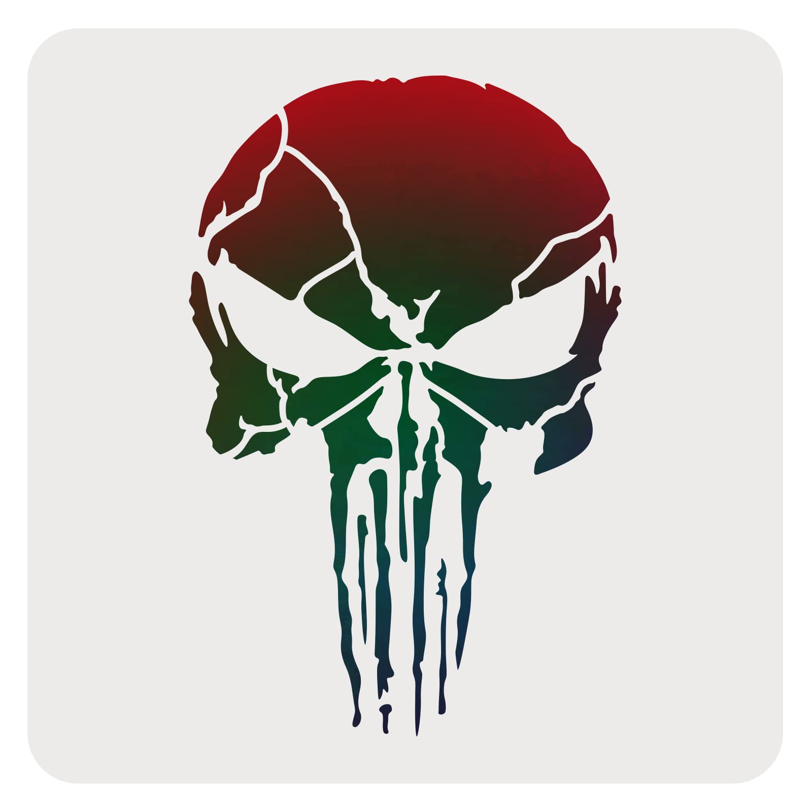 FINGERINSPIRE Skull Stencil 30 x 30 cm Square Skull Painting Template - Reusable DIY Stencil for Scrapbooking Drawing (White)