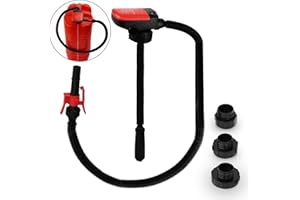 FUELIO Gas Can Pump Battery Operated -Fuel Transfer Pump with Auto Stop Sensor, Fix Clip, Extra Long Hose, 3 Adapters for 4 Size Fuel Tank, Gas Pump Ideal For Gasoline