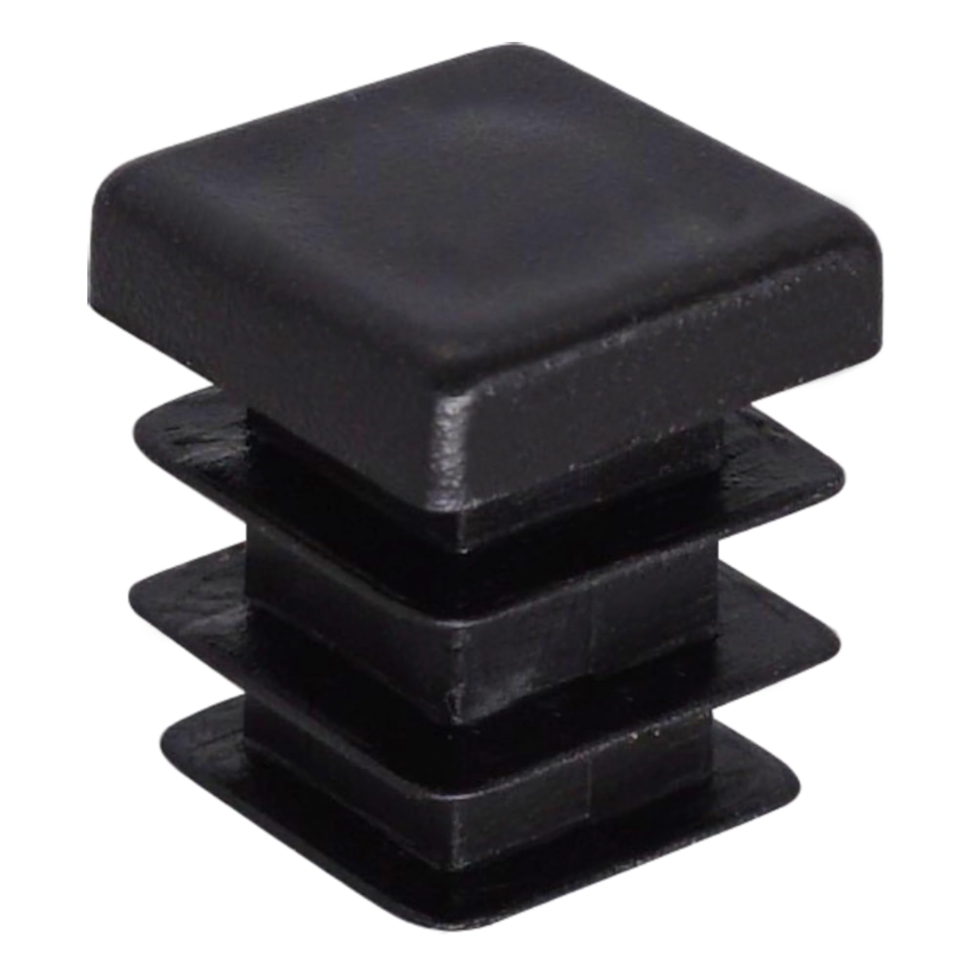 SKIR'CO (20 pcs) Square Plastic Plugs 12 x 12 mm, Mat Tube End Caps, Square Tube Inserts, Fence Post Plugs, Black RAL 9005