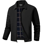 WHN Men's Lightweight Jackets Windbreaker Casual Coat Fall Spring Golf Work Dress Business