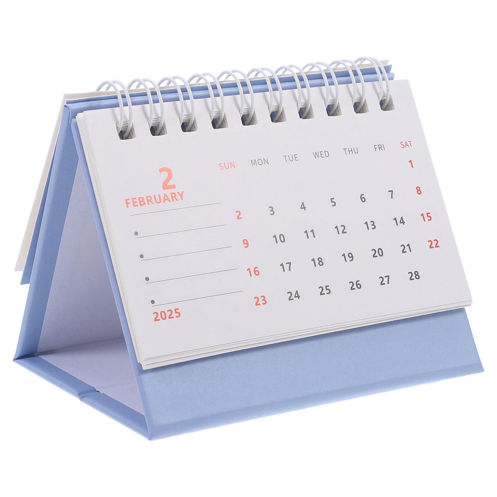Mini Desk Calendar 2024-2025 From July 2024 until December 2025 Small Standing Calendars Tabletop Spiral Calendar for Home Office School