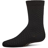MeMoi Boys Basket Weave Patterned Combed Cotton Crew Socks