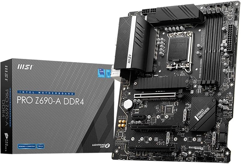MSI PRO Z690-A DDR4 Motherboard ATX LGA 1700 12th Gen Intel Core Wi-Fi 6E