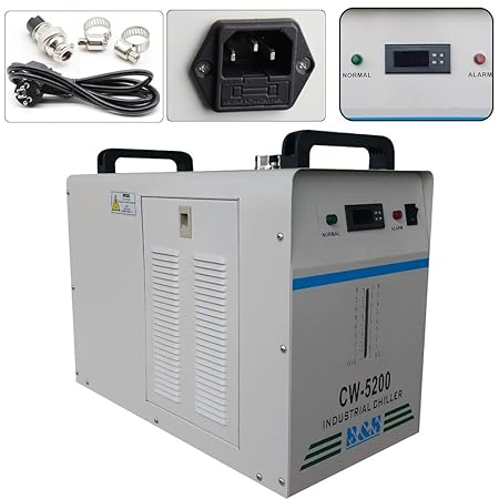 Enfriador Agua Industrial CW-5200 0.6KW Agua Chiller Enfriador ...