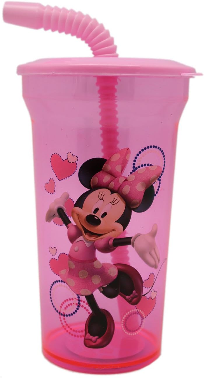 Pink Minnie Mouse Cup with Straw and Lid Disney Tumbler with Lid