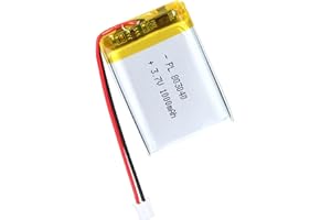 Qimoo 803040 3.7V Lipo Battery 1000mAh 803040 Rechargeable Lithium Polymer Battery Pack with JST PH2.0mm Connector for Electronic Device