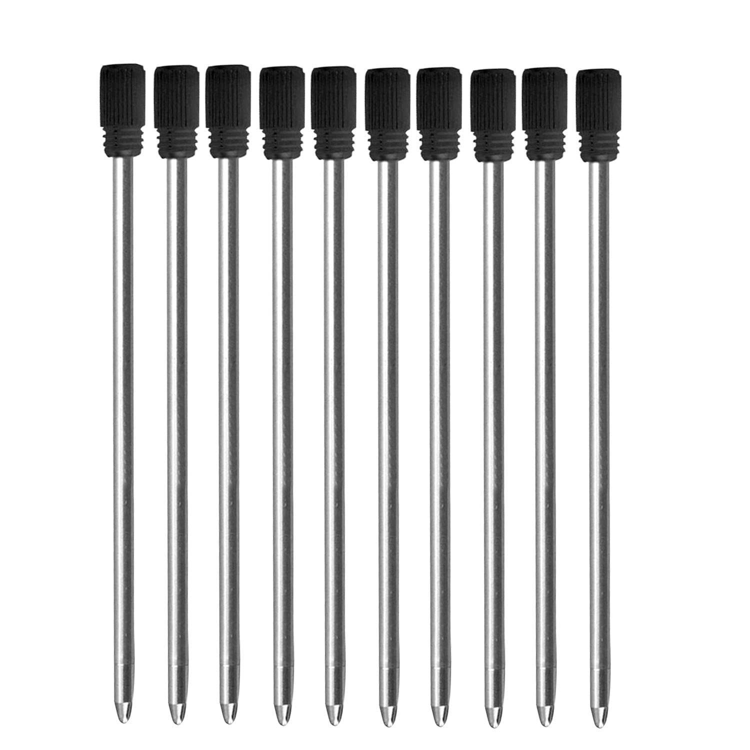 Pack of 10 Replacement D1 Black Ink Refills for Tech Tool Ballpoint Pen or Other Multifunctional Pens