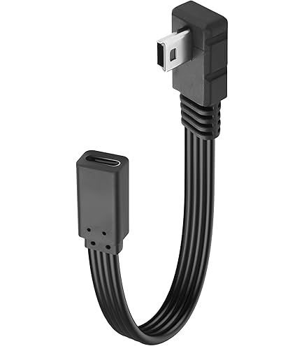 JUNXIAO-11.4inch Mini B Female To USB A Male Cable Minib 5pin Adapter Cable Supports Data Transfer Charging Sync Mini Usb Female Usb A Male 11 4inch