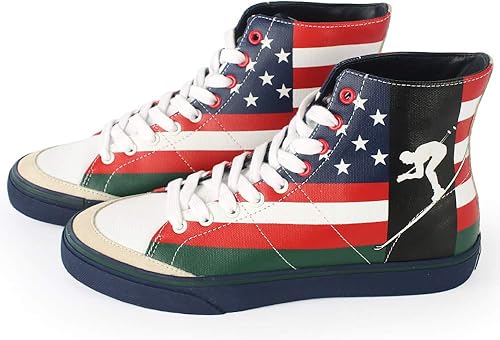 Amazon ポロラルフローレン メンズ ハイカット キャンバス スニーカー ソロモン Solomon Sk Vlc Red Multi Us7 並行輸入品 Polo Ralph Lauren ポロラルフローレン スニーカー