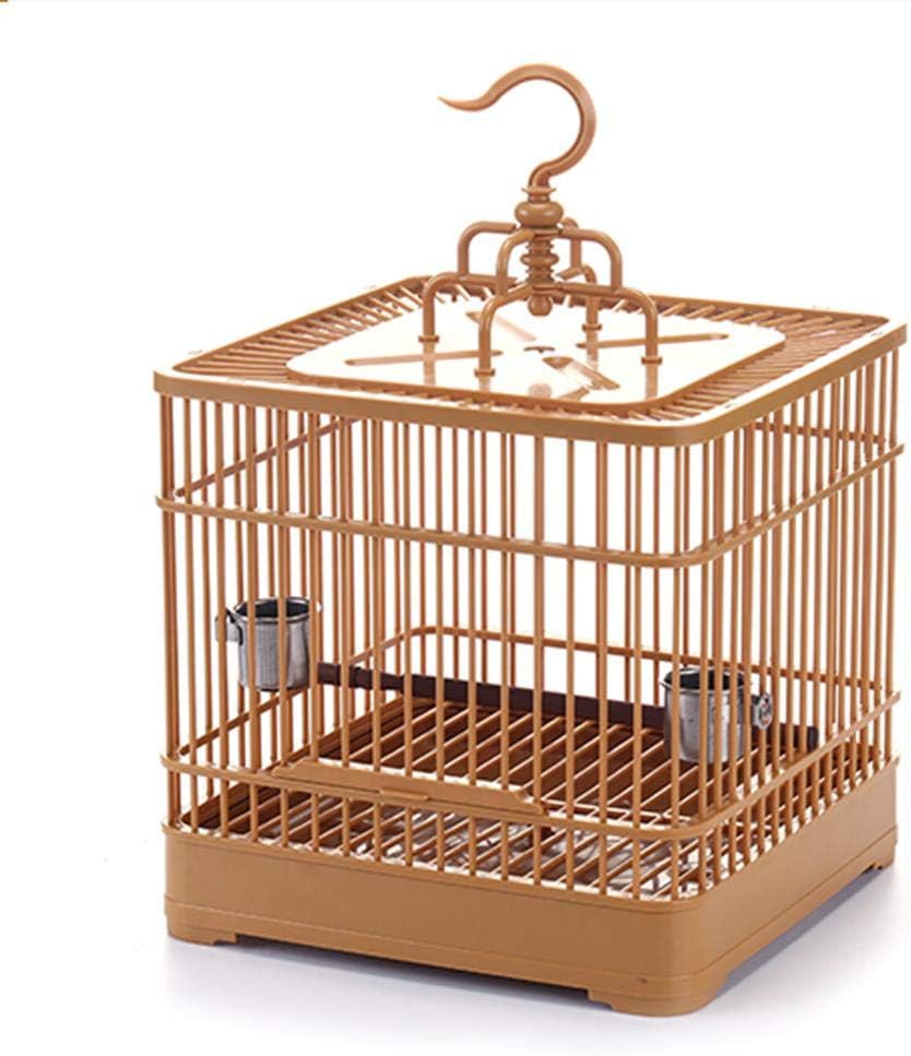 decaden Square Bird Cage Breathable Bird Carrier Retro Travel Cage for Small Birds Parrot