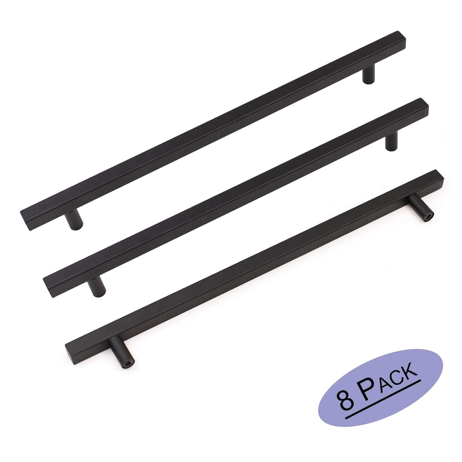 Best Black Square Bar Cabinet Handle 10Inches 10Pack