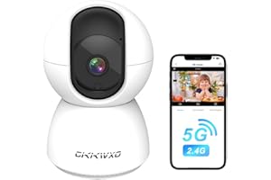 CiKiKWXO 2.4&5GHz WiFi Indoor Security Camera,2K/3MP Camera for Home Security, 355° Pan/Tilt Pet Cam, IR Night Vision Baby Monitor, 2-Way Audio, Motion Tracking, Cloud & SD Card Storage