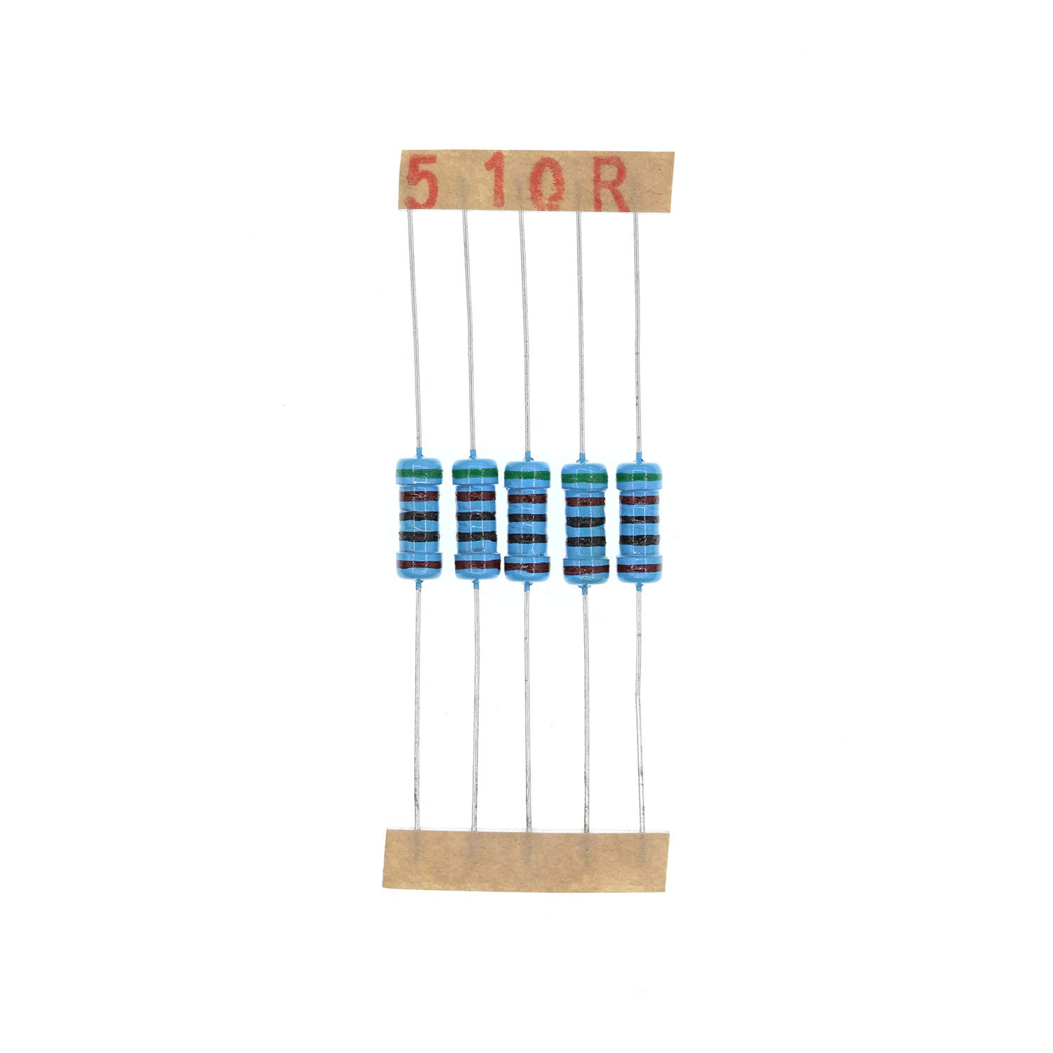 HUABAN 100PCS 1 Watts 1W 510R 510 Ohm 1% Metal Film Resistor